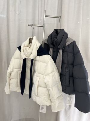 NOHASHTAG NOHASHTAG 2025新款时尚百搭立领宽松纯色羽绒服