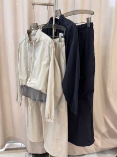 高端欧货春季新款假两件衬衫卫衣搭配工装半身裙时尚套装女两件套