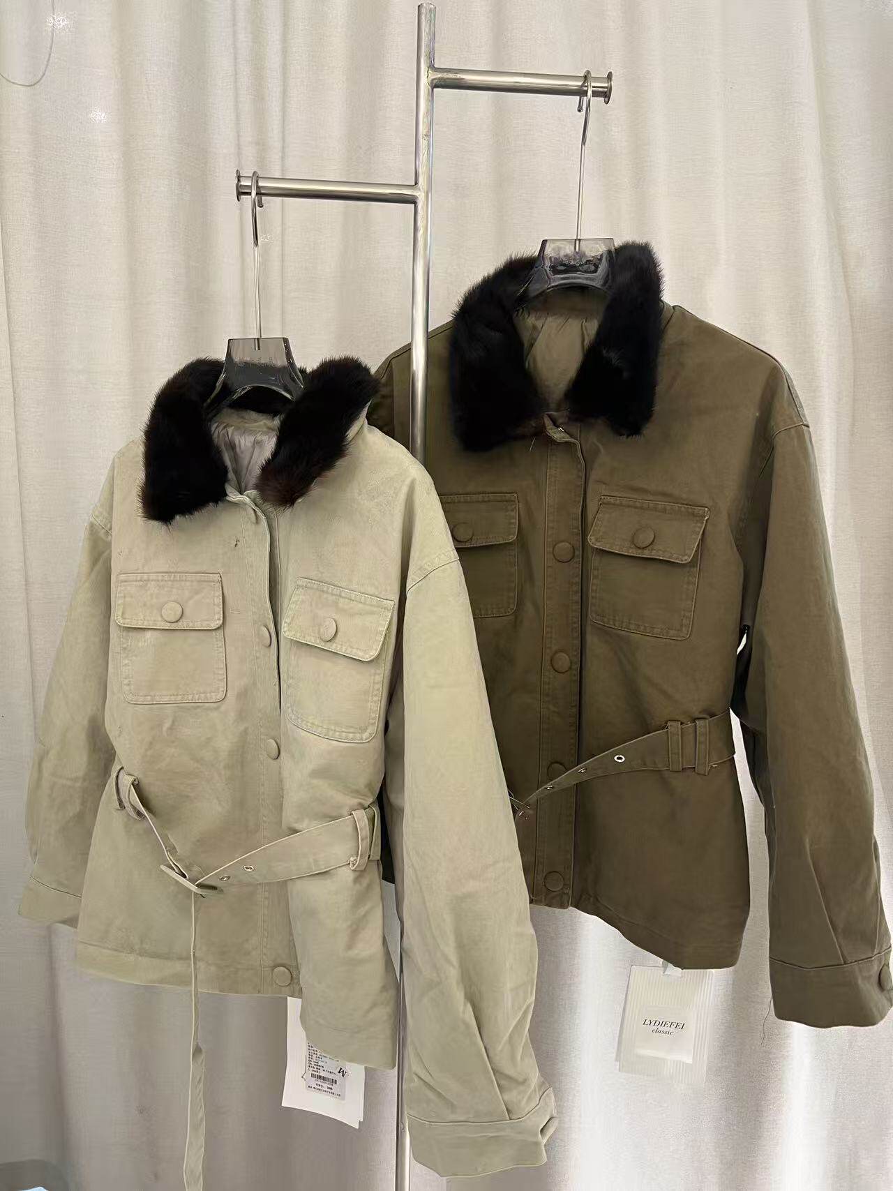 NOHASHTAG  2025新款时尚百搭翻领宽松纯色羽绒服