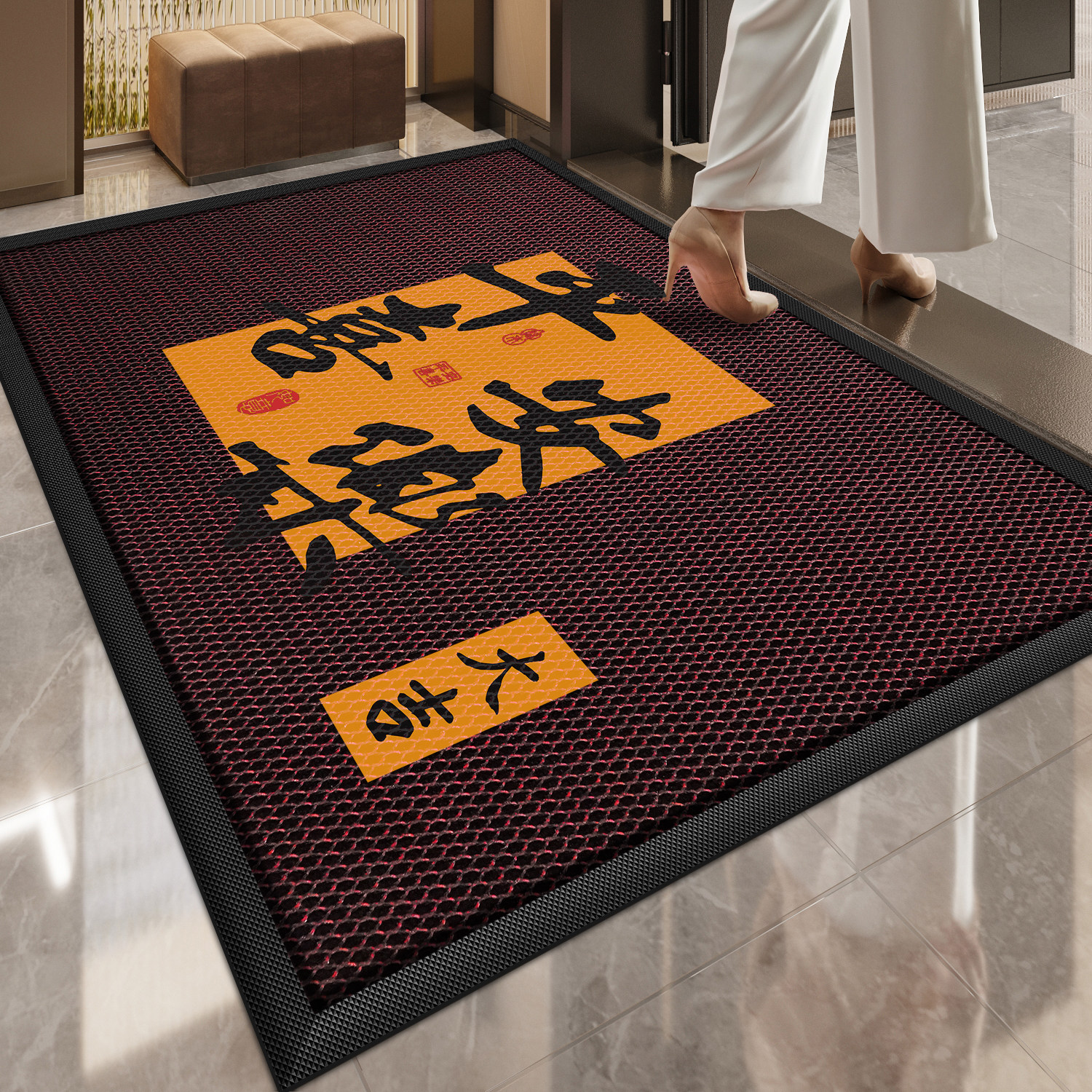 弹力丝地垫高档地毯别墅入户门室外进门垫子家用大门口垫防滑脚垫,居家布艺,入户地垫,淘宝优惠券,粉丝福利购,淘宝优惠卷
