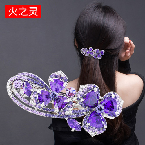 火之灵精致小号水钻顶夹发夹