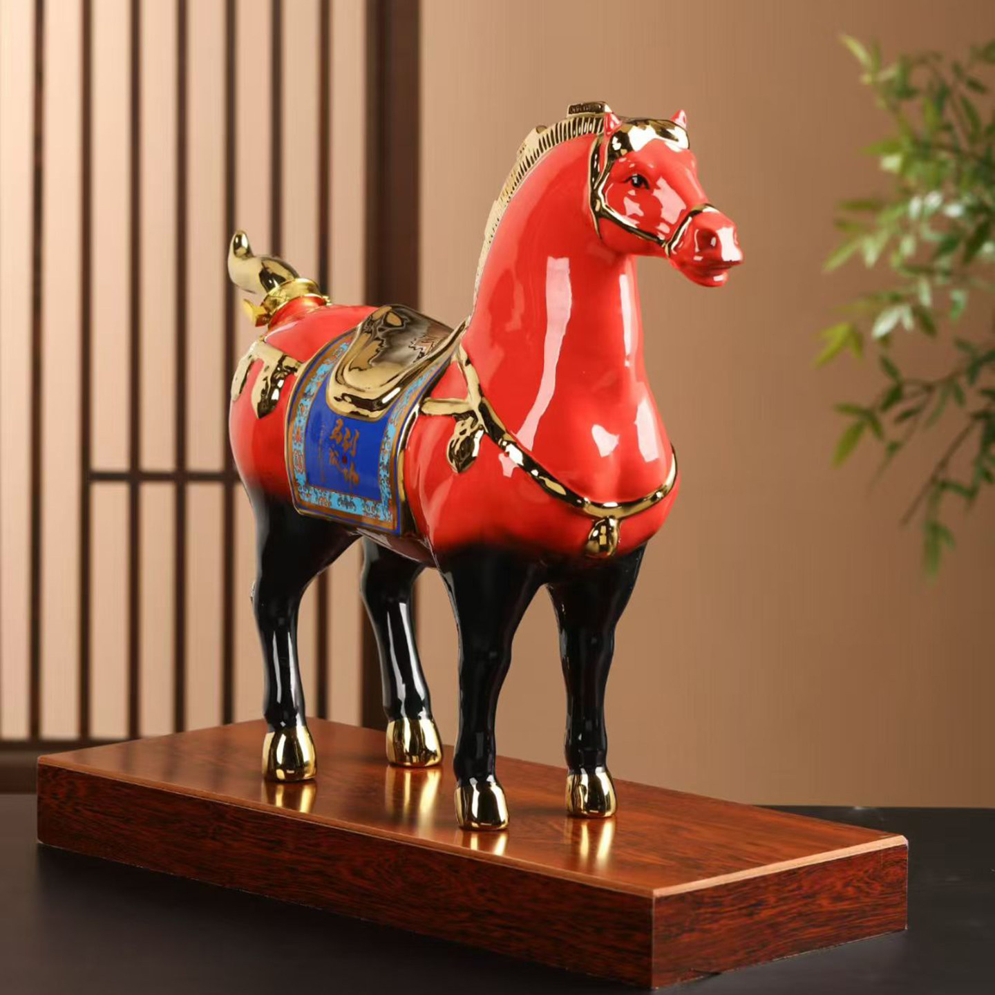 景德镇高端陶瓷生肖马空酒瓶藏酒坛5斤装家用密封酒壶工艺摆件