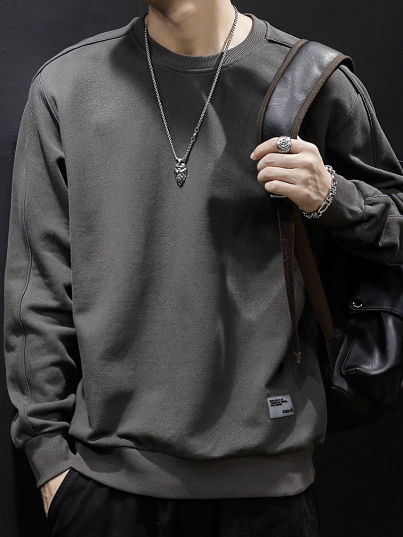 春秋款卫衣男大码上衣春季2026新款加肥加大男士圆领长袖男款百搭