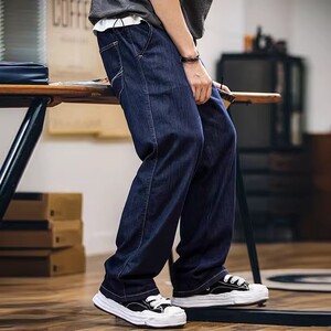桑蚕丝薄荷纤维原色薄款牛仔裤男夏季2026新款防褪色宽松直筒长裤