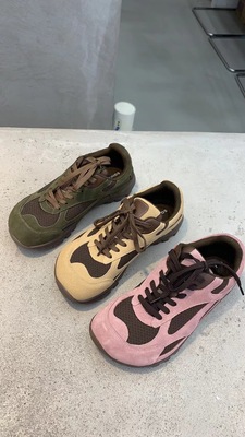 SGIRLTWTW女鞋 2025新款厚底增高德训鞋休闲百搭运动学生阿甘板鞋