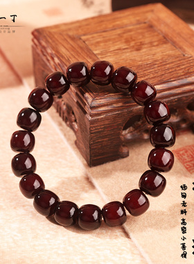 车厘子红正品天然缅甸老籽佛珠念珠绕指柔菩提文玩手串男女款盘玩