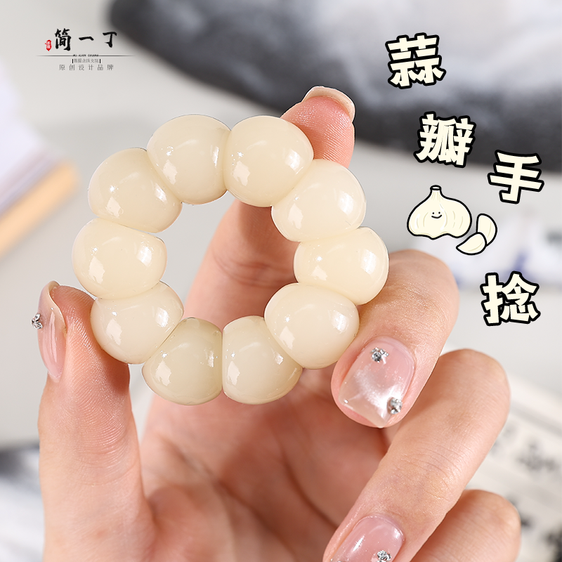 白菩提根小手捻手串男蒜瓣猪大肠指尖文玩绕指柔手把件盘玩佛珠女