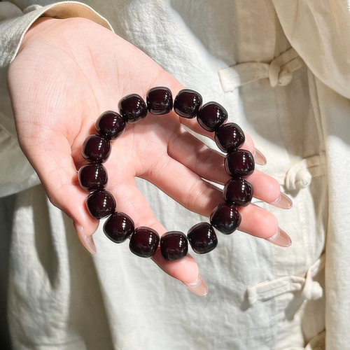 溏心风化黑金老料菩提根手串正品佛珠绕指柔盘玩念珠菩提子学生款