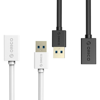 Orico/奥睿科USB3.0延长线电脑连接加长数据线公转方口接口通用电脑USB延长线连接线加长1米1.5/2米