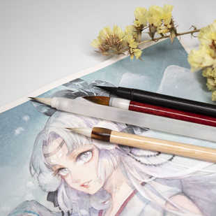 手工毛笔水彩画笔木兰花令破阵子笔意轩云月笔庄小红豆寸心斋