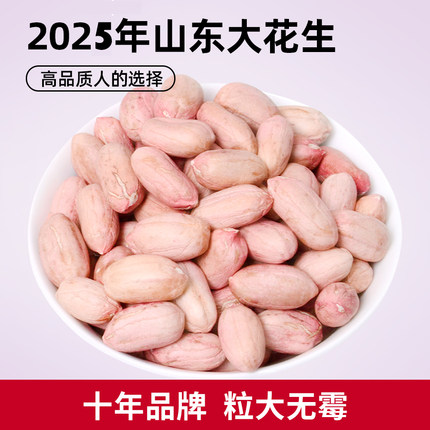 2025年听言花生米大粒生新货山东孕妇特产花生仁红皮餐饮特级精品