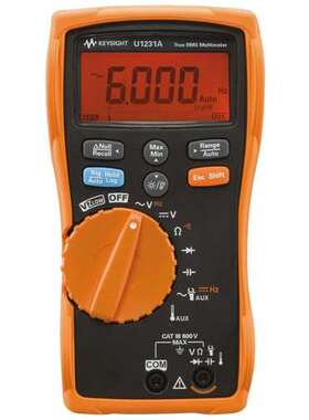 Keysight U1231A 手持式数字万用表 真有效值 600V AC高精度