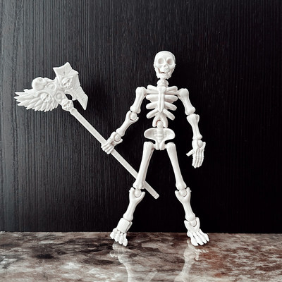 骷髅骨节人偶关节可动立体模型摆件益智拼装积木人整蛊玩具