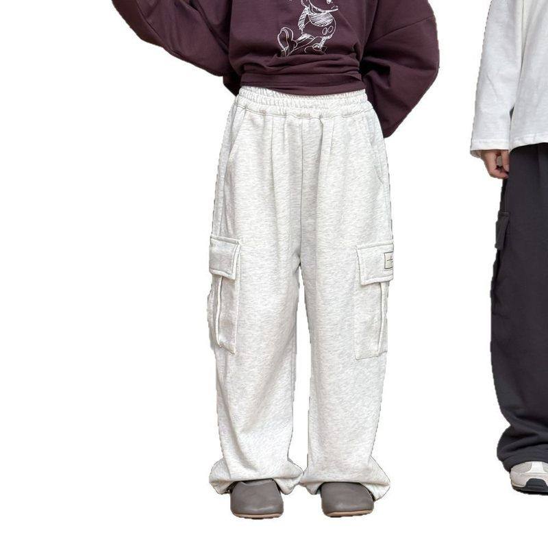 儿童口袋韩版贴标小童百搭卫裤侧新款运动裤工装裤春款中2024,童装/婴儿装/亲子装,裤子,淘宝优惠券,粉丝福利购,淘宝优惠卷