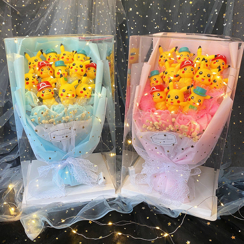 宝可梦皮卡丘生日礼物创意女朋友公仔玩偶卡通毕业七夕教师节礼物