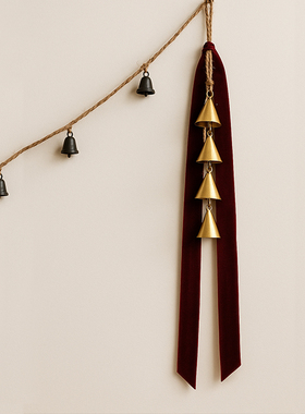 北欧ins圣诞节铃铛墙壁门装饰挂件网红氛围布置背景装饰道具挂饰