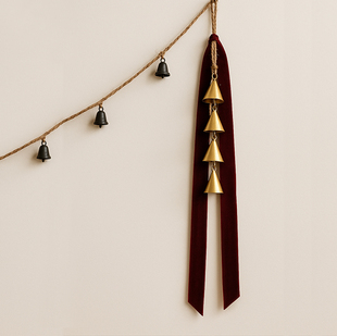 北欧ins圣诞节铃铛墙壁门装饰挂件网红氛围布置背景装饰道具挂饰