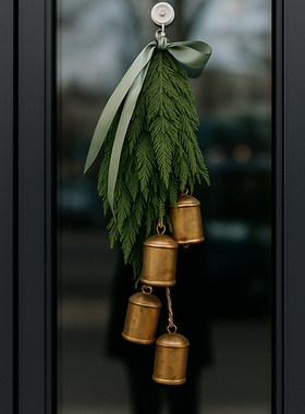 北欧ins圣诞节大铃铛墙壁装饰挂件网红氛围布置背景装饰道具挂饰