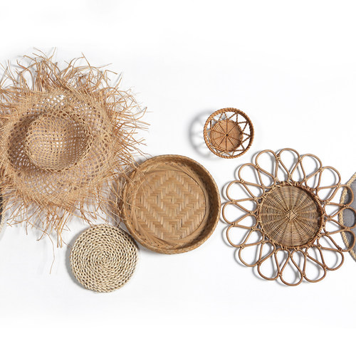 装饰北欧装饰墙面手工草藤编