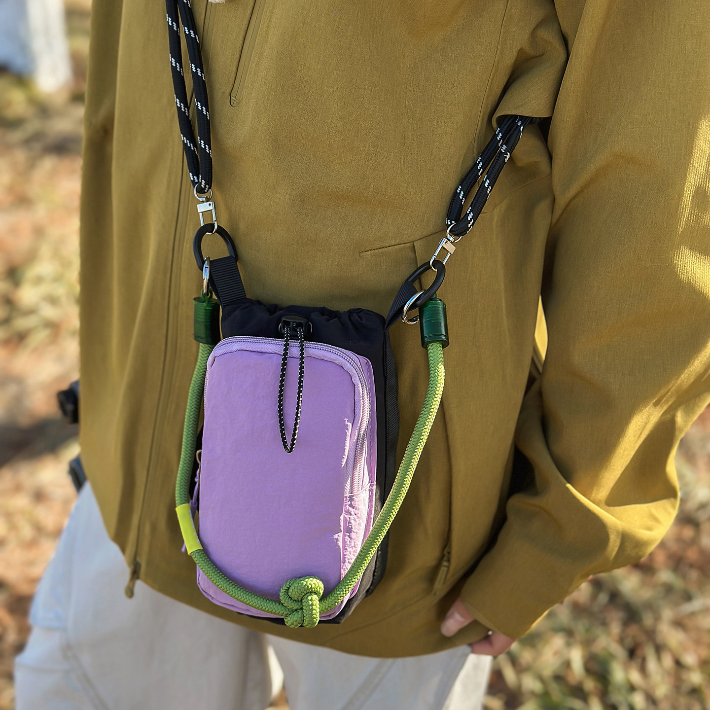 EPSIN手机包男户外机能风斜挎包女小巧通用轻便水杯包便携小挎包