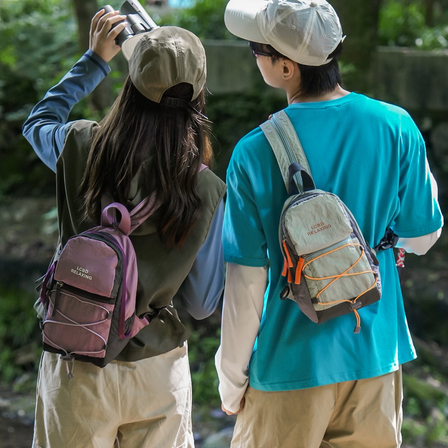 EPSIN双肩包女户外轻便背包旅行出游小型徒步登山包多功能胸包男