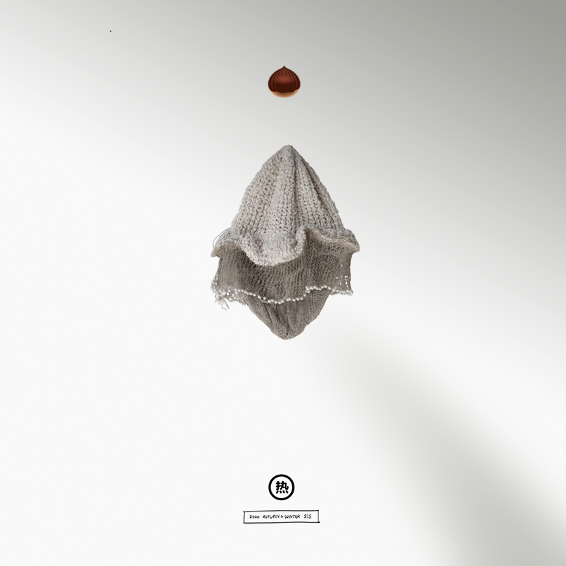 2025 1+4+10 雨露麻 串贝壳珍珠 双层栗子帽  头围不限  热水女装