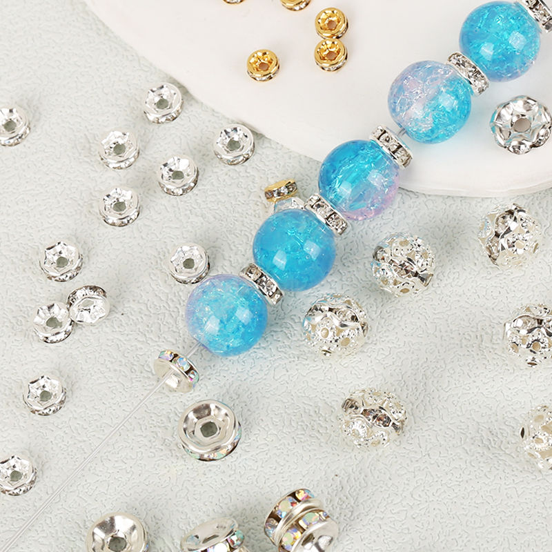 镶钻隔珠合金隔片花托配件散珠