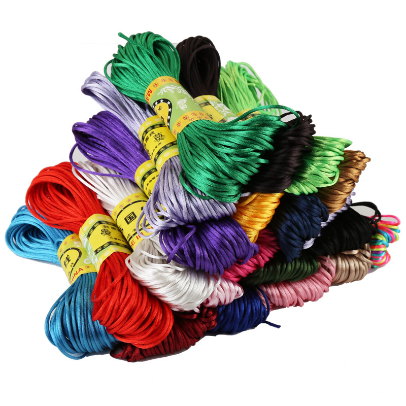 DIY 7 LINE BRAIDED ROPE CHINESE KNOT WIRE RED ROPE BRAIDED LANYARD NATAL YEAR RED ROPE BRACELET ACCESSORIES 20 METERS