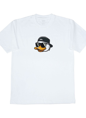 DUCK鸭个性创意经典宽松圆领四季流行重磅高品质短袖T恤