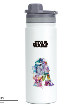 水墨星战原创316不锈钢保温杯便携白色简约大容量茶水杯男女学生