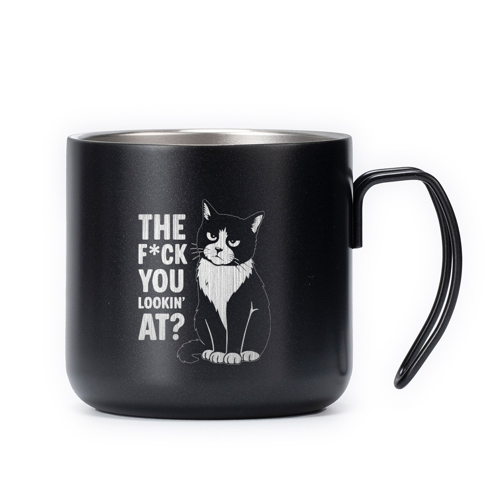 可爱奶牛猫你瞅啥搞笑不锈钢保温杯便携简约350ml咖啡杯茶水学生,餐饮具,保冷/保温杯,淘宝优惠券,粉丝福利购,淘宝优惠卷