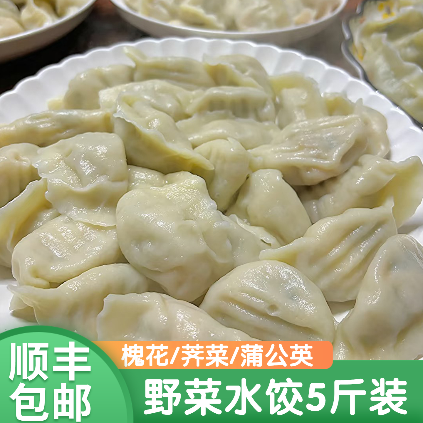 素馅野菜水饺槐花饺子速食冷冻蒲公英商用半成品学生速冻面点食品