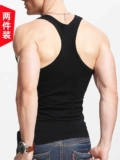 Хлопковая спортивная майка, эластичный жилет для спортзала, в обтяжку