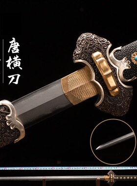 龙泉市唐剑一体素装唐剑长款宝剑传统花纹钢镇宅长剑冷兵器未开刃