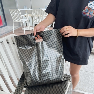 服装 袋礼品饰品袋 手提袋印刷男女通用购物胶袋塑料袋金格子包装