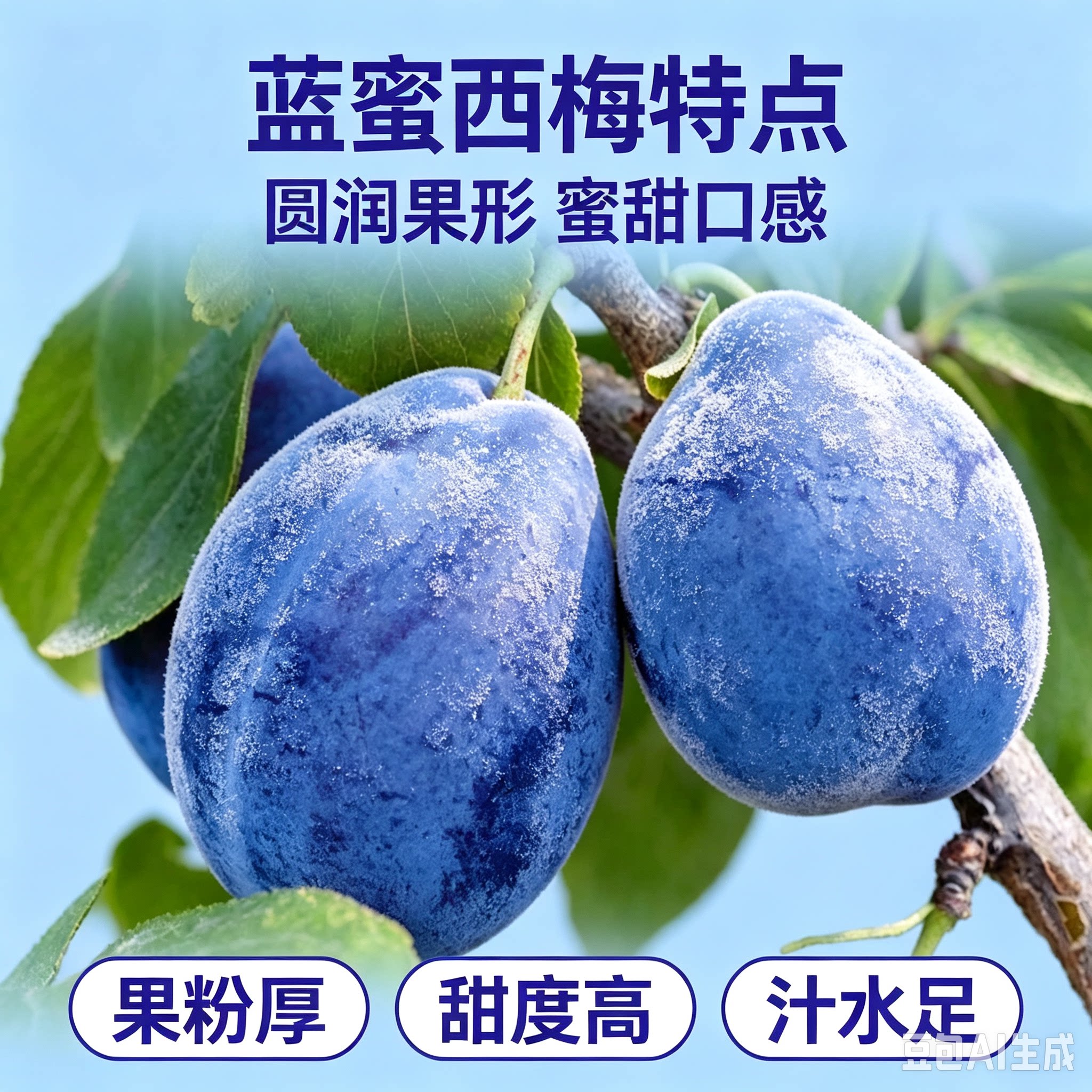 甘肃蓝蜜酒泉西梅大果当季新鲜采西梅