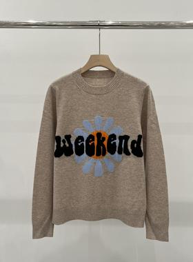 EverUnique秋冬新款女装字母提花毛衣QX-3594