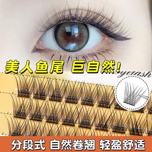 分段式懒人鱼尾假睫毛自然浓密