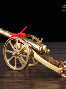 纯铜大炮摆件家居工艺品开业礼品