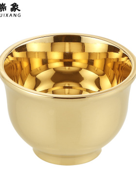 瑞象2.5英寸铜水杯纯铜小茶杯铜杯子纯铜贡杯净水杯供杯圣杯100ML