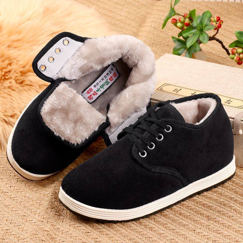 老北京布鞋男冬季棉鞋中老年加绒加厚舒适防寒保暖鞋爸爸灯芯绒布,流行男鞋,棉鞋,淘宝优惠券,粉丝福利购,淘宝优惠卷