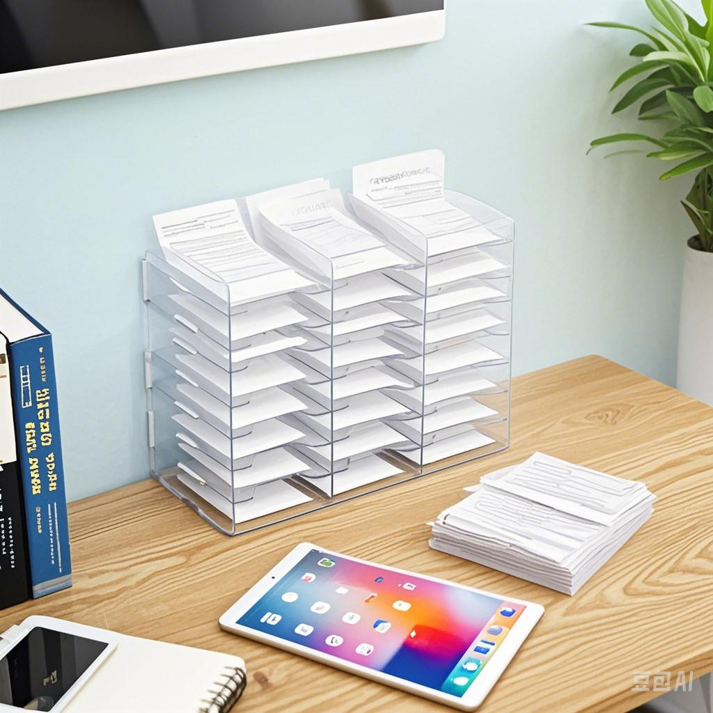 文件纸办公室桌面分类多格收纳盒