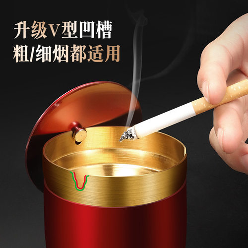 不锈钢车载烟灰缸带盖防风