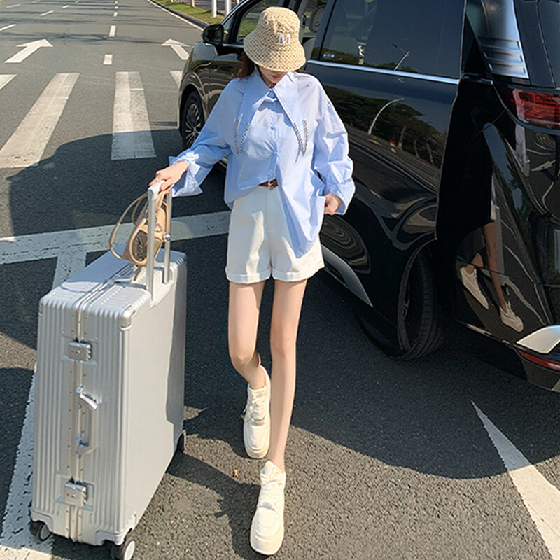 女装/女士精品衬衫25-50周岁莱赛尔纤维纯色休闲翻领中国单排多扣