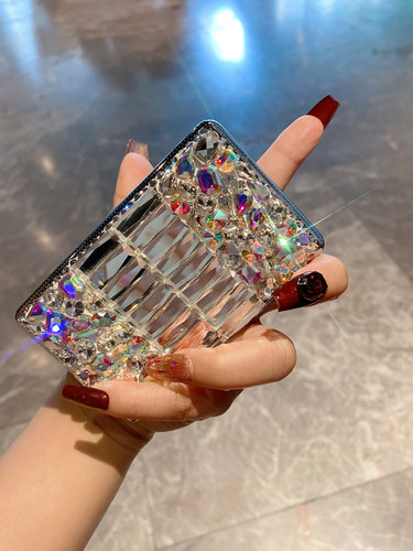 高颜值镶钻不锈钢烟盒便携