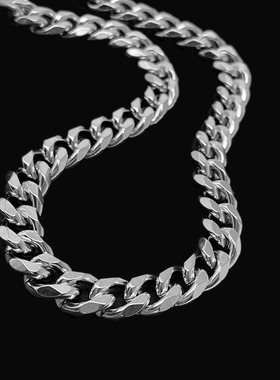 hiphop金属粗项链欧美古巴链子男女潮毛衣卫衣街拍嘻哈钛钢不掉色