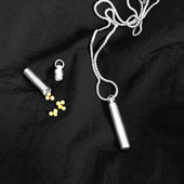 可以放东西 项链可打开能装 药宠物毛发香水空瓶子吊坠女男潮机关