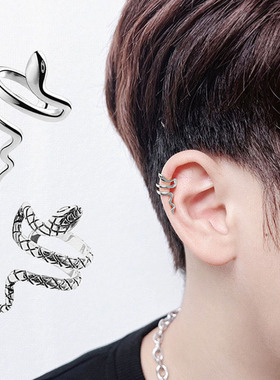 无耳洞蛇形耳骨夹男生小众设计感复古耳夹女稀奇古怪的耳饰免打孔