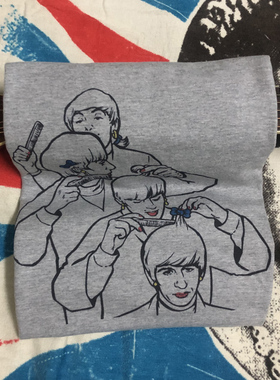 The Beatles T恤 Help! John Lennon 披头士列侬摇滚男女美式搞笑