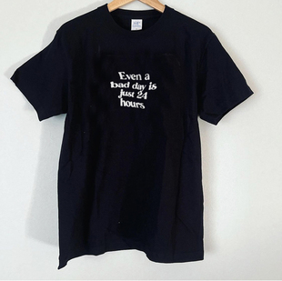 挺哏儿商店T恤复古糟糕的一天只是24小时美式文字男女情侣纯棉